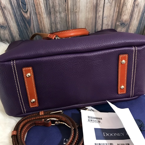 Dooney & Bourke Top Zip Satchel in Plum #R1205 - Picture 7 of 8